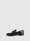 Loafers com Ponta Redonda em Preto